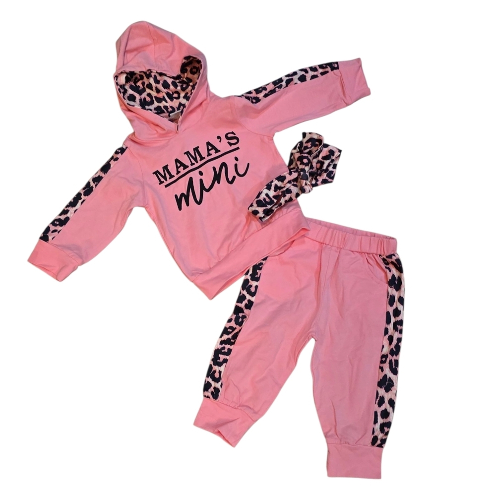 Pink Leopard Kids Matching Set